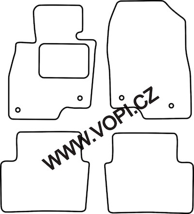 Přesné gumové koberce béžové / šedé Mazda 3 HB / SEDAN  2013 ->